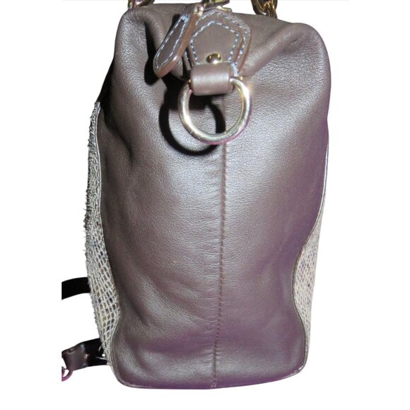 Coach 2014 Colette Brown Gray Exotic Python Graphite Embossed Leather Crossbody - Picture 3 of 16